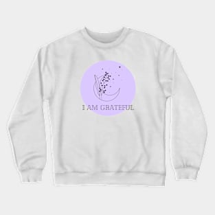 Affirmation Collection - I Am Grateful (Purple) Crewneck Sweatshirt